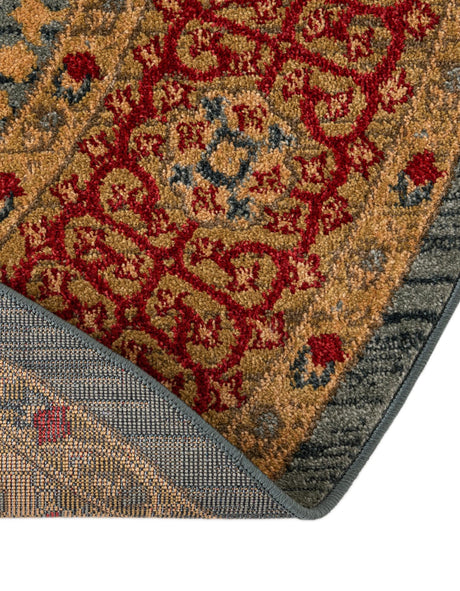 Light Blue 3' 1 x 3' 1 Palace Round Area Rug Traditional Motif Design 100% Polypropylene Majestic Carpet for Elegant Interior Decorating for Sale at Rug Engine