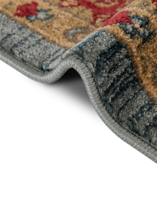 Light Blue 3' 1 x 3' 1 Palace Round Area Rug