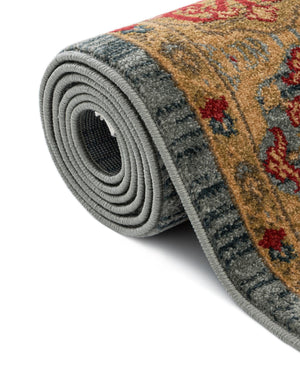 Light Blue 6' 1 x 9' Palace Rectangle Area Rug