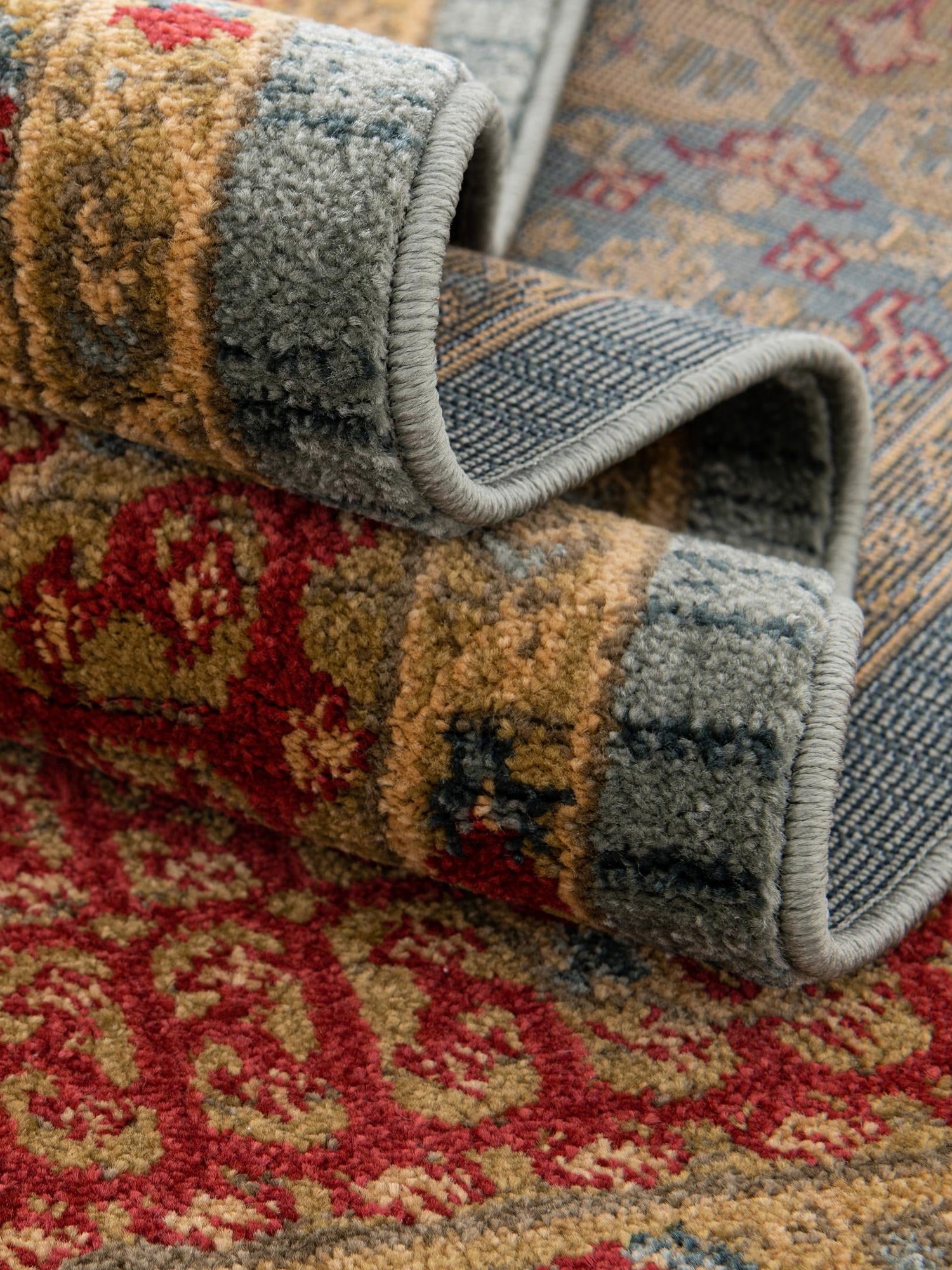 Light Blue 9' x 12' Palace Rectangle Area Rug