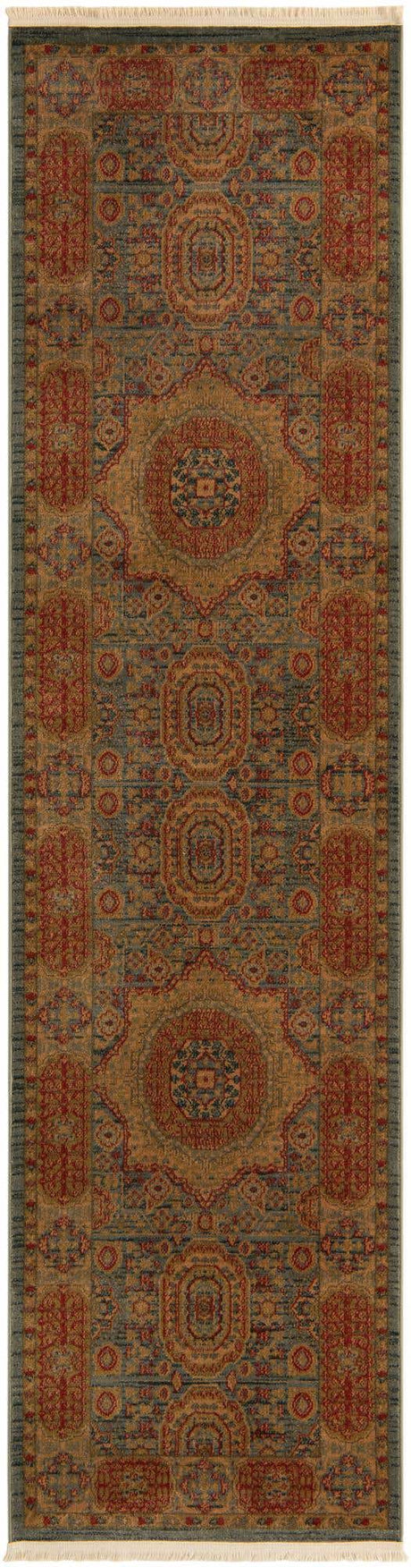 Light Blue 2' 7 x 10' Palace Runner Area Rug