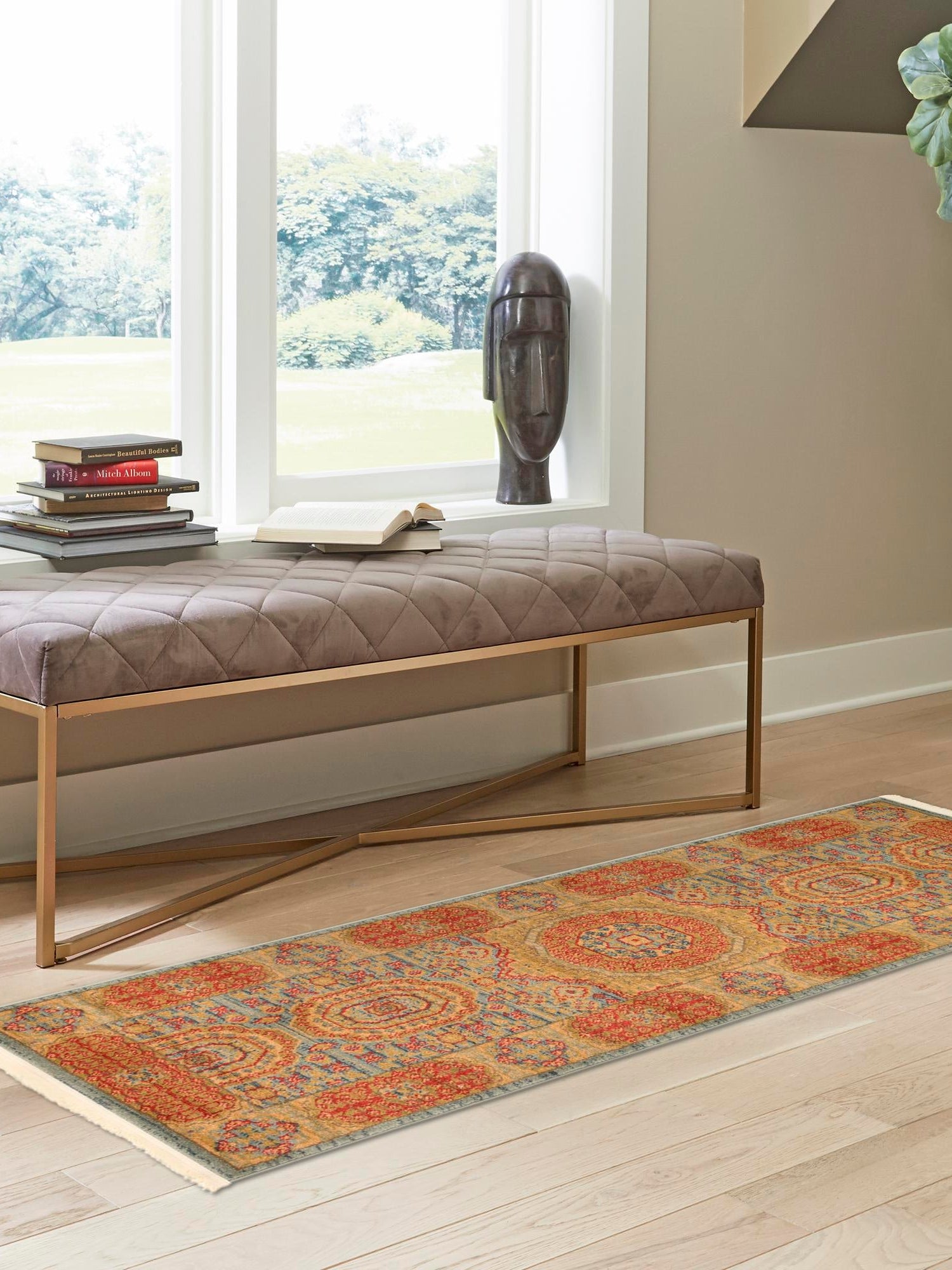 Light Blue 2' 7 x 10' Palace Runner Area Rug