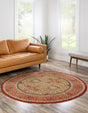 Red 8' x 8' Palace Round Area Rug