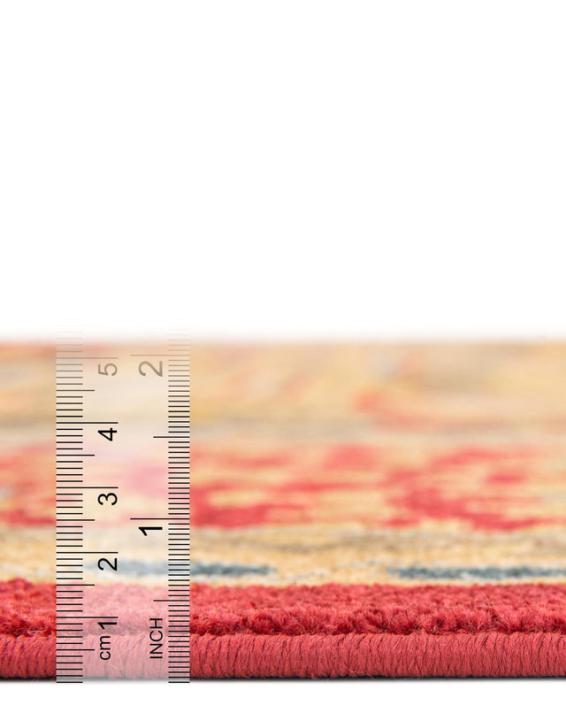 Red 6' 1 x 6' 1 Palace Round Area Rug