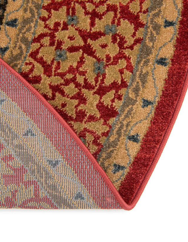 Red 8' x 8' Palace Round Area Rug