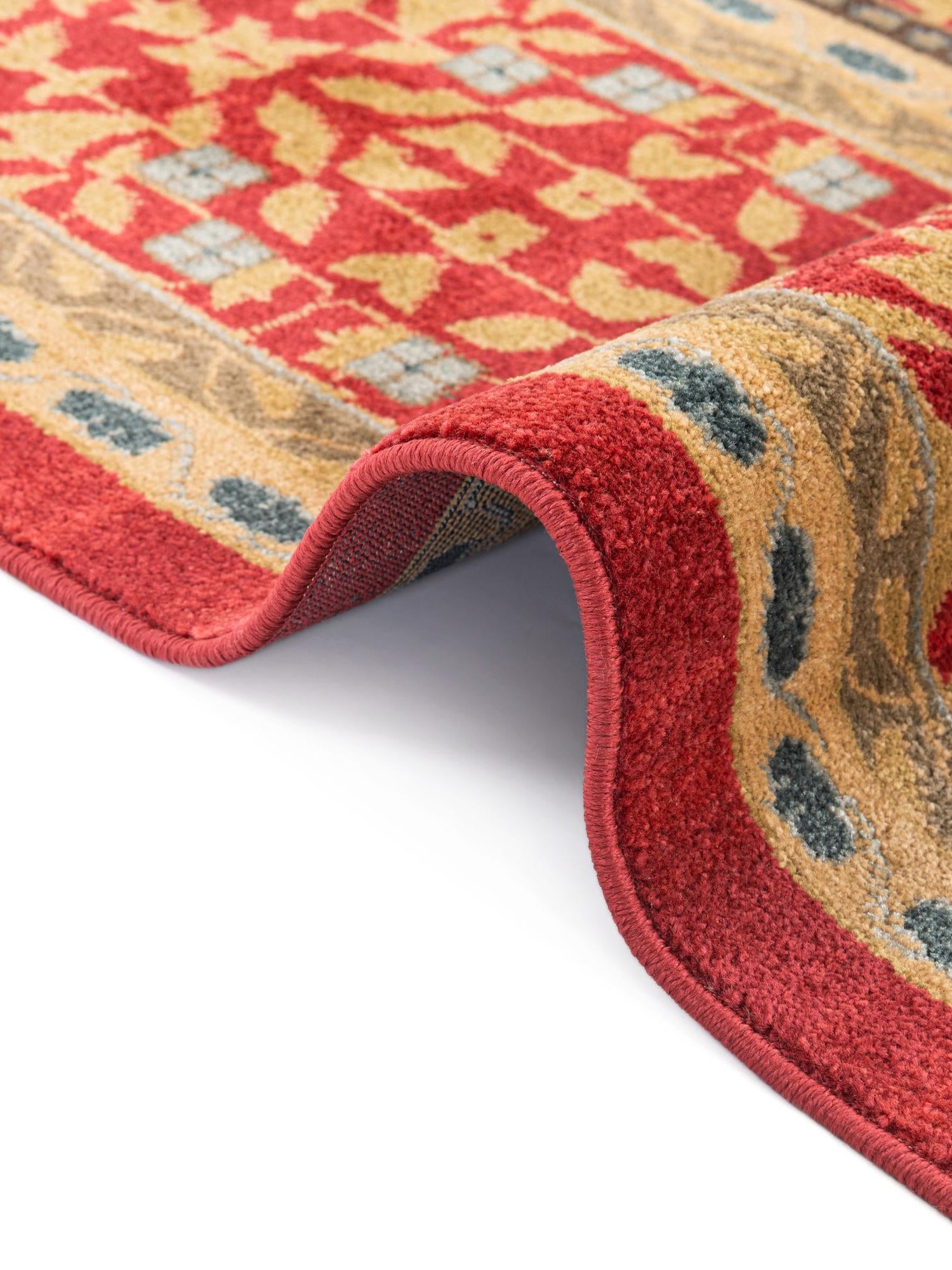 Red 8' x 8' Palace Round Area Rug