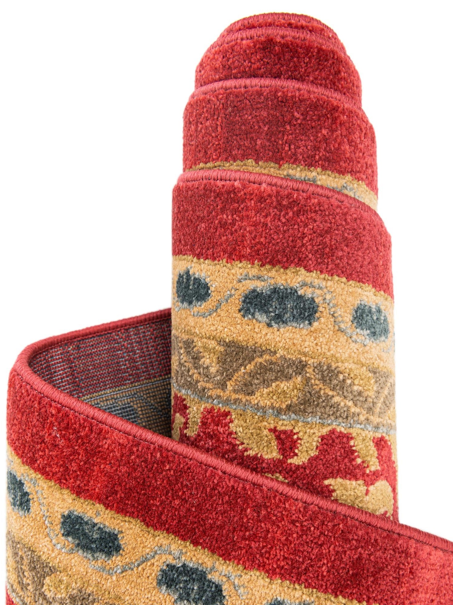 Red 3' 3 x 3' 3 Palace Round Area Rug