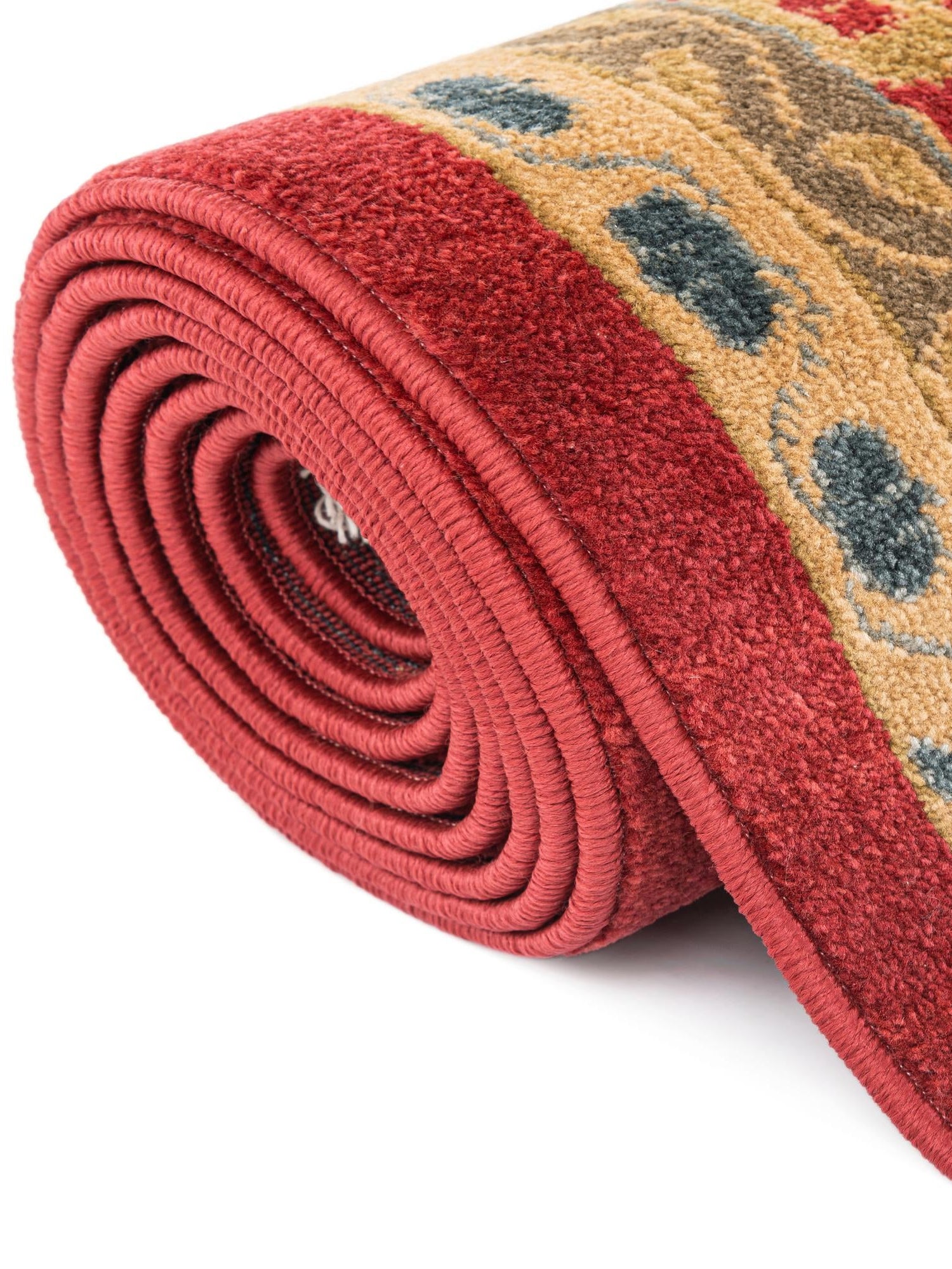 Red 3' 3 x 3' 3 Palace Round Area Rug