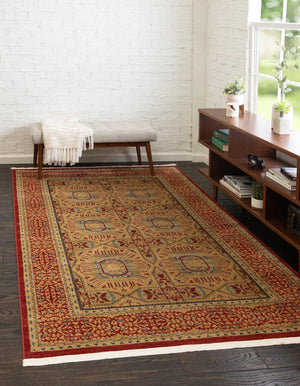 Red 2' x 3' 1 Palace Rectangle Area Rug