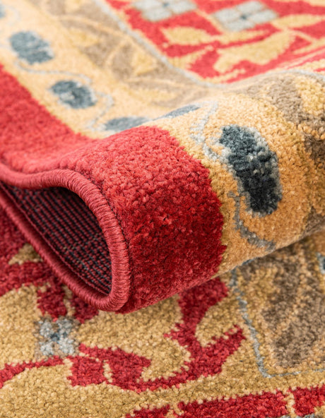 Red 9' x 12' 2 Palace Rectangle Area Rug Traditional Motif Design 100% Polypropylene Majestic Carpet for Elegant Interior Decorating for Sale at Rug Engine