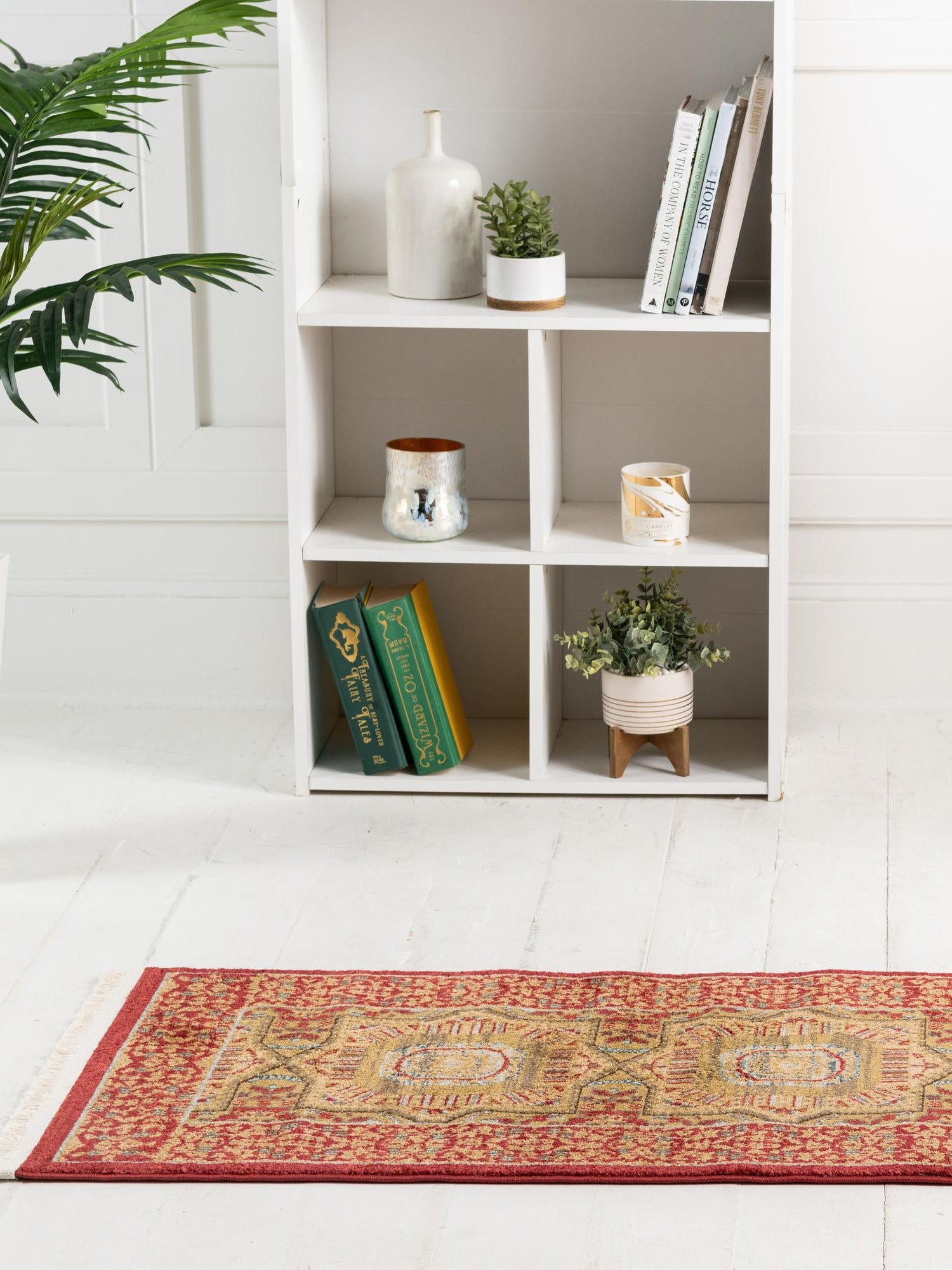 Red 3' x 10' Palace Runner Area Rug