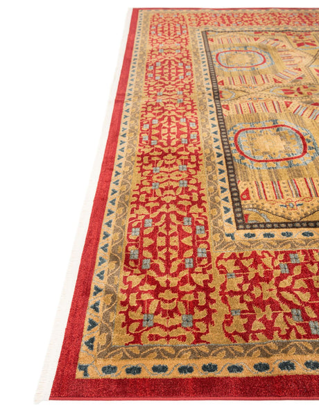 Red 2' x 6' 1 Palace Runner Area Rug Traditional Motif Design 100% Polypropylene Majestic Carpet for Elegant Interior Decorating for Sale at Rug Engine
