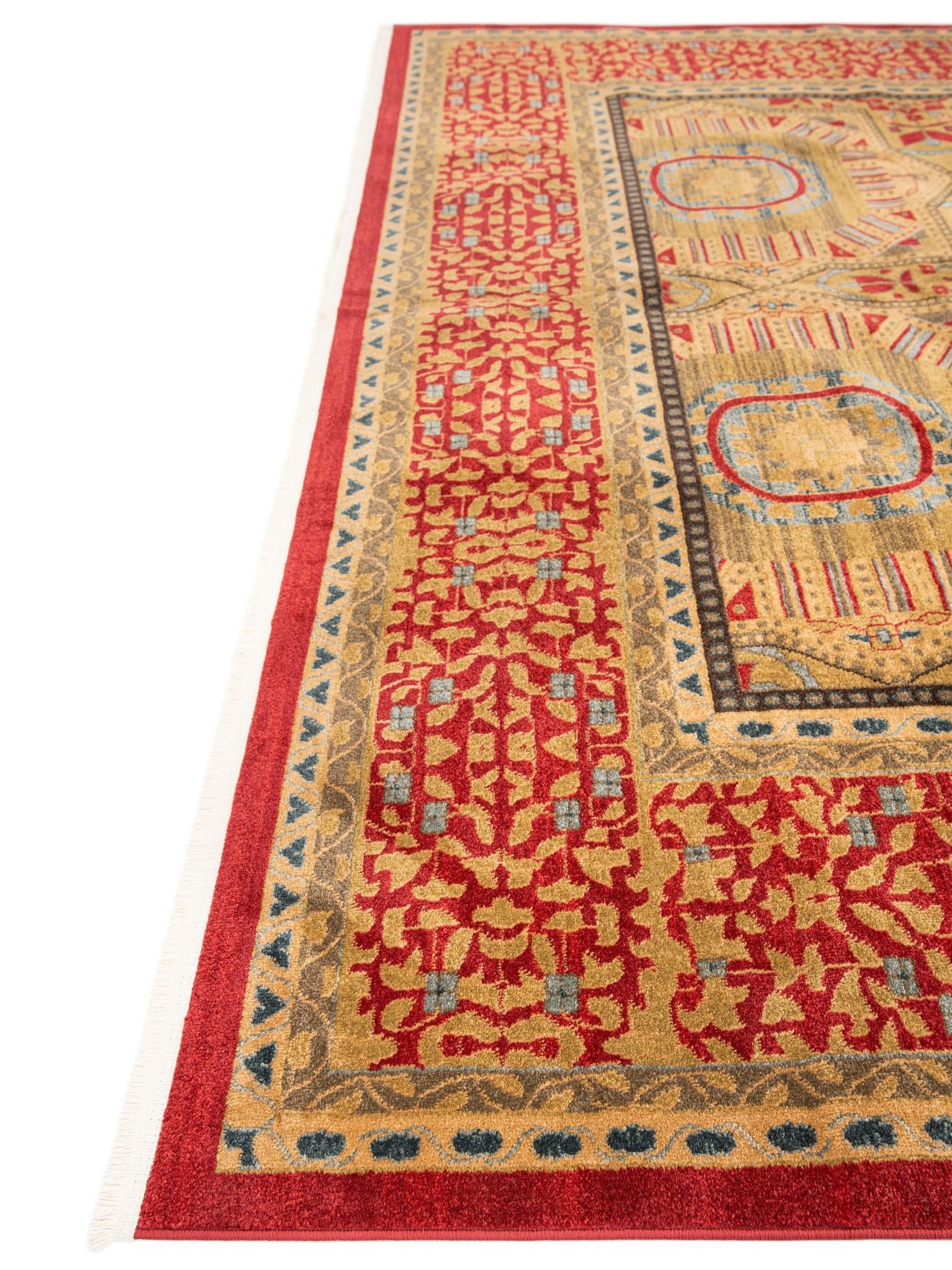 Red 3' x 10' Palace Runner Area Rug