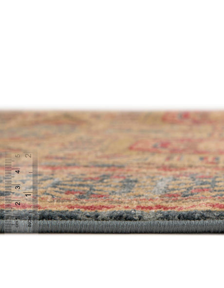 Blue 8' x 8' Palace Round Area Rug Traditional Motif Design 100% Polypropylene Majestic Carpet for Elegant Interior Decorating for Sale at Rug Engine