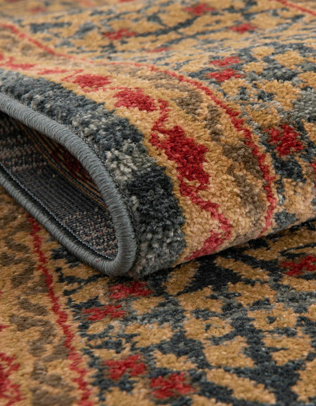 Blue 6' 1 x 6' 1 Palace Round Area Rug Traditional Motif Design 100% Polypropylene Majestic Carpet for Elegant Interior Decorating for Sale at Rug Engine
