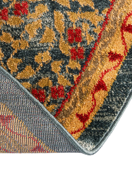 Blue 6' 1 x 6' 1 Palace Round Area Rug Traditional Motif Design 100% Polypropylene Majestic Carpet for Elegant Interior Decorating for Sale at Rug Engine