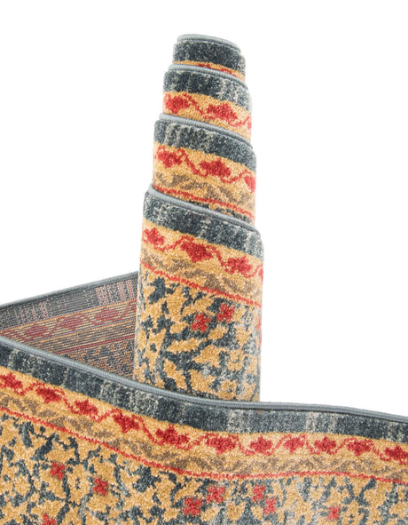 Blue 6' 1 x 6' 1 Palace Round Area Rug Traditional Motif Design 100% Polypropylene Majestic Carpet for Elegant Interior Decorating for Sale at Rug Engine
