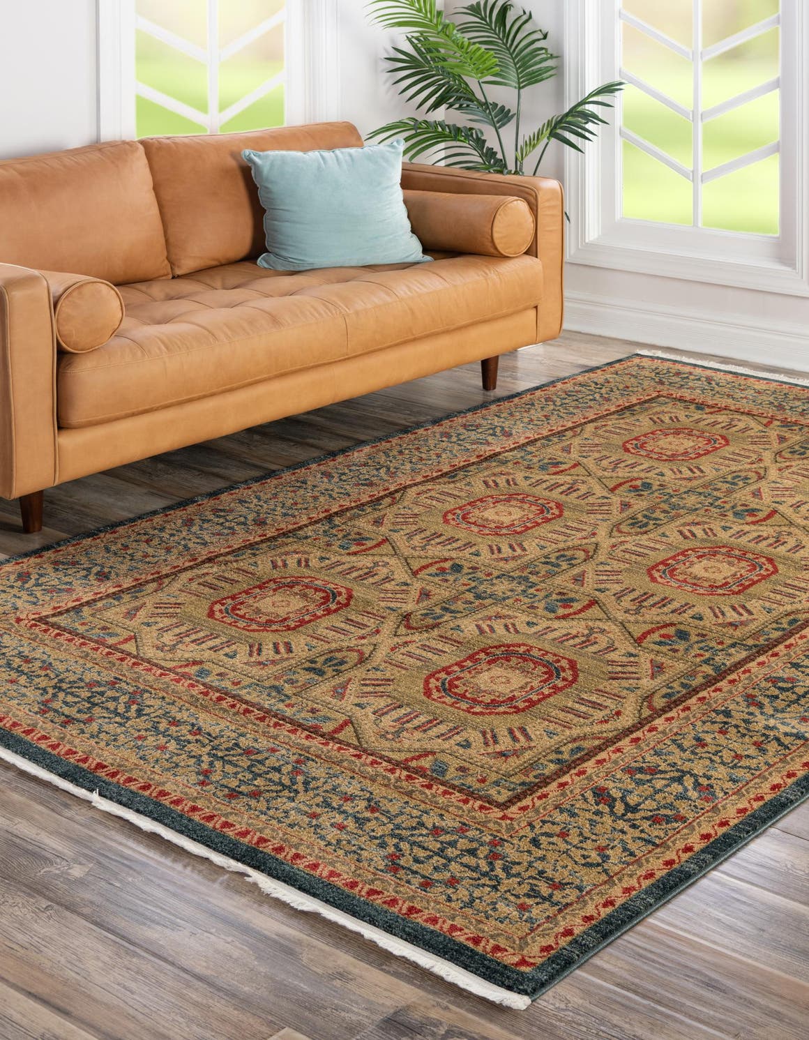 Blue 3' 3 x 5' 3 Palace Rectangle Area Rug