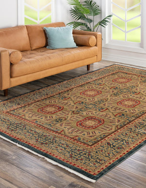 Blue 2' x 3' 1 Palace Rectangle Area Rug
