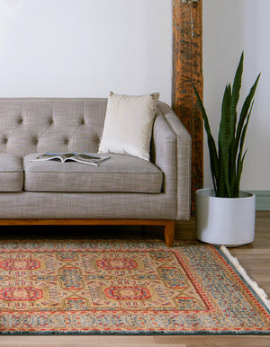 Blue 5' 1 x 8' Palace Rectangle Area Rug