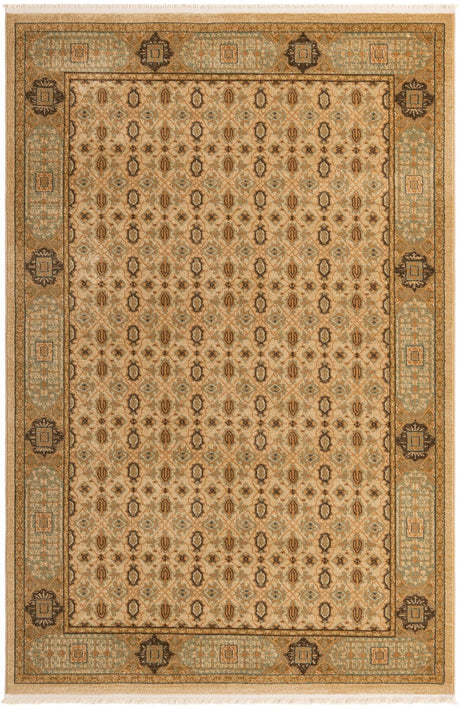 Cream 6' 1 x 9' Palace Rectangle Area Rug