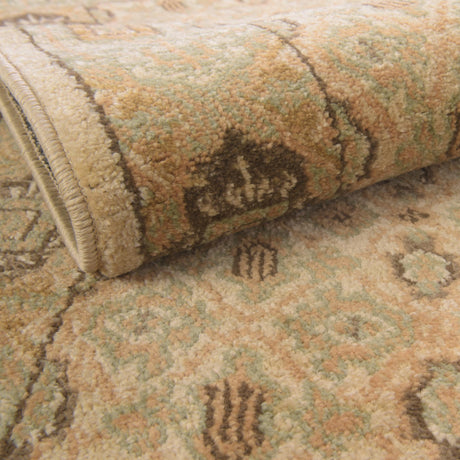 Cream 9' x 12' 2 Palace Rectangle Area Rug Traditional Motif Design 100% Polypropylene Majestic Carpet for Elegant Interior Decorating for Sale at Rug Engine