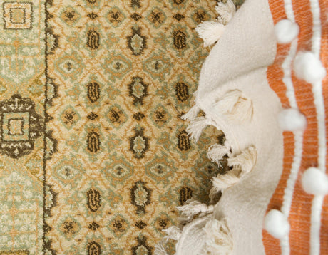 Cream 2' x 6' 1 Palace Runner Area Rug Traditional Motif Design 100% Polypropylene Majestic Carpet for Elegant Interior Decorating for Sale at Rug Engine