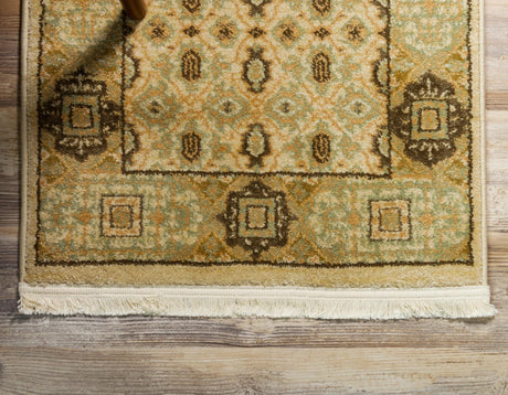 Cream 2' 7 x 10' Palace Runner Area Rug Traditional Motif Design 100% Polypropylene Majestic Carpet for Elegant Interior Decorating for Sale at Rug Engine