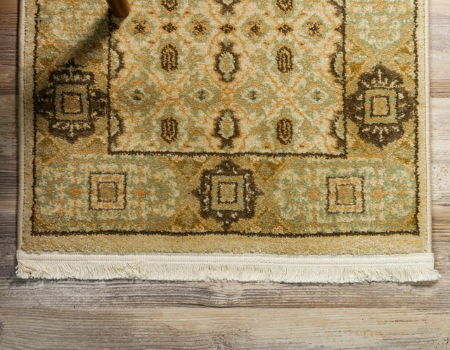 Cream 2' x 6' 1 Palace Runner Area Rug