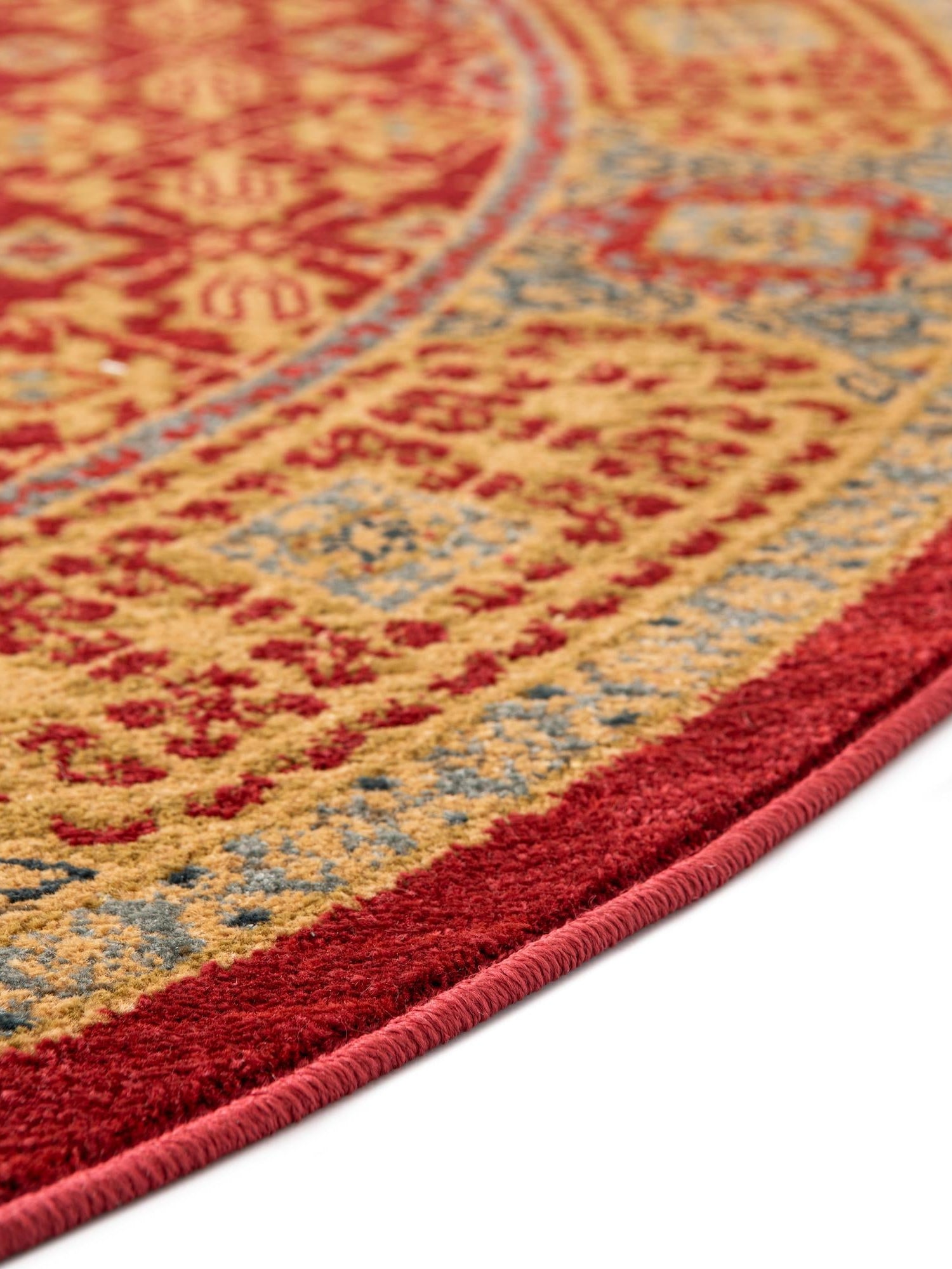 Red 6' 1 x 6' 1 Palace Round Area Rug