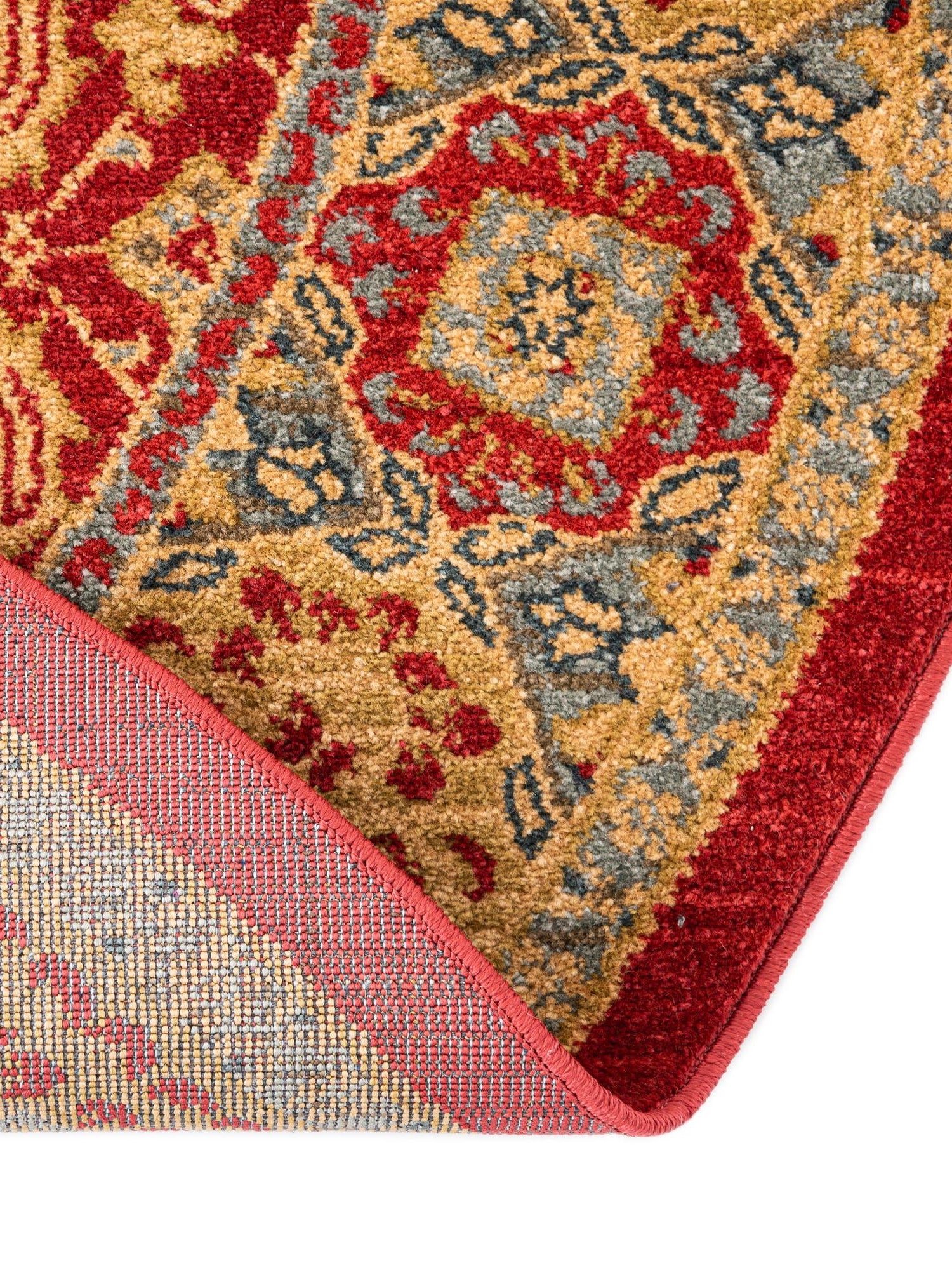 Red 8' x 8' Palace Round Area Rug