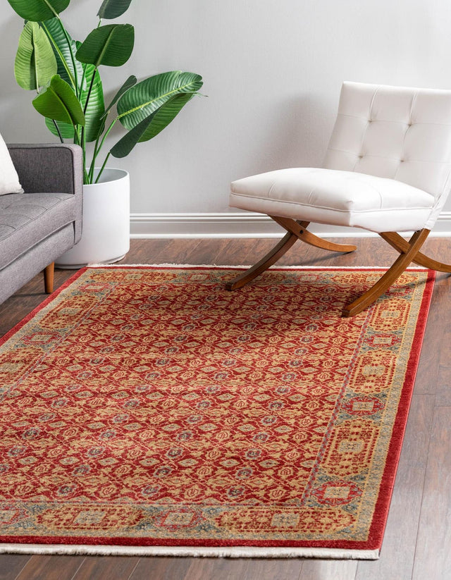 Red 2' x 3' Palace Rectangle Area Rug