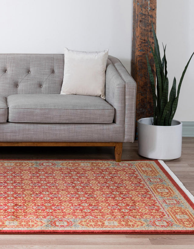 Red 2' x 3' Palace Rectangle Area Rug