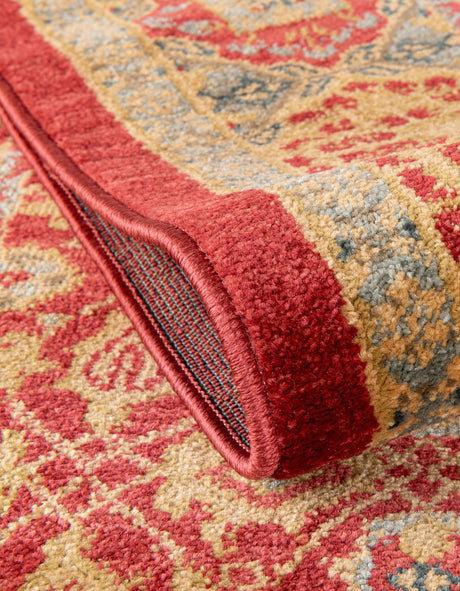 Red 6' 1 x 9' Palace Rectangle Area Rug Traditional Motif Design 100% Polypropylene Majestic Carpet for Elegant Interior Decorating for Sale at Rug Engine