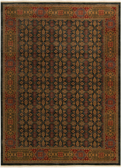 Navy Blue 9' x 12' Palace Rectangle Area Rug