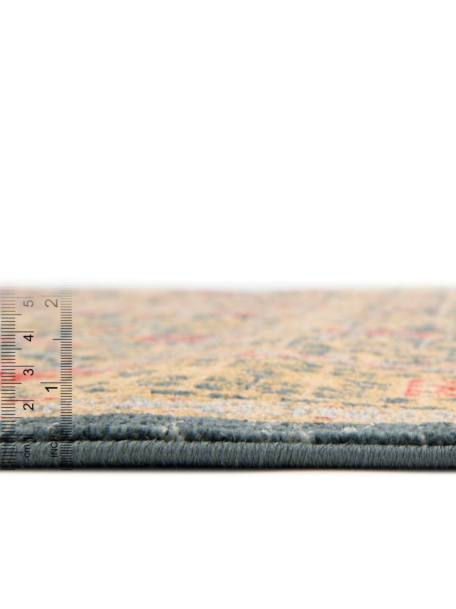 Navy Blue 6' 1 x 6' 1 Palace Round Area Rug