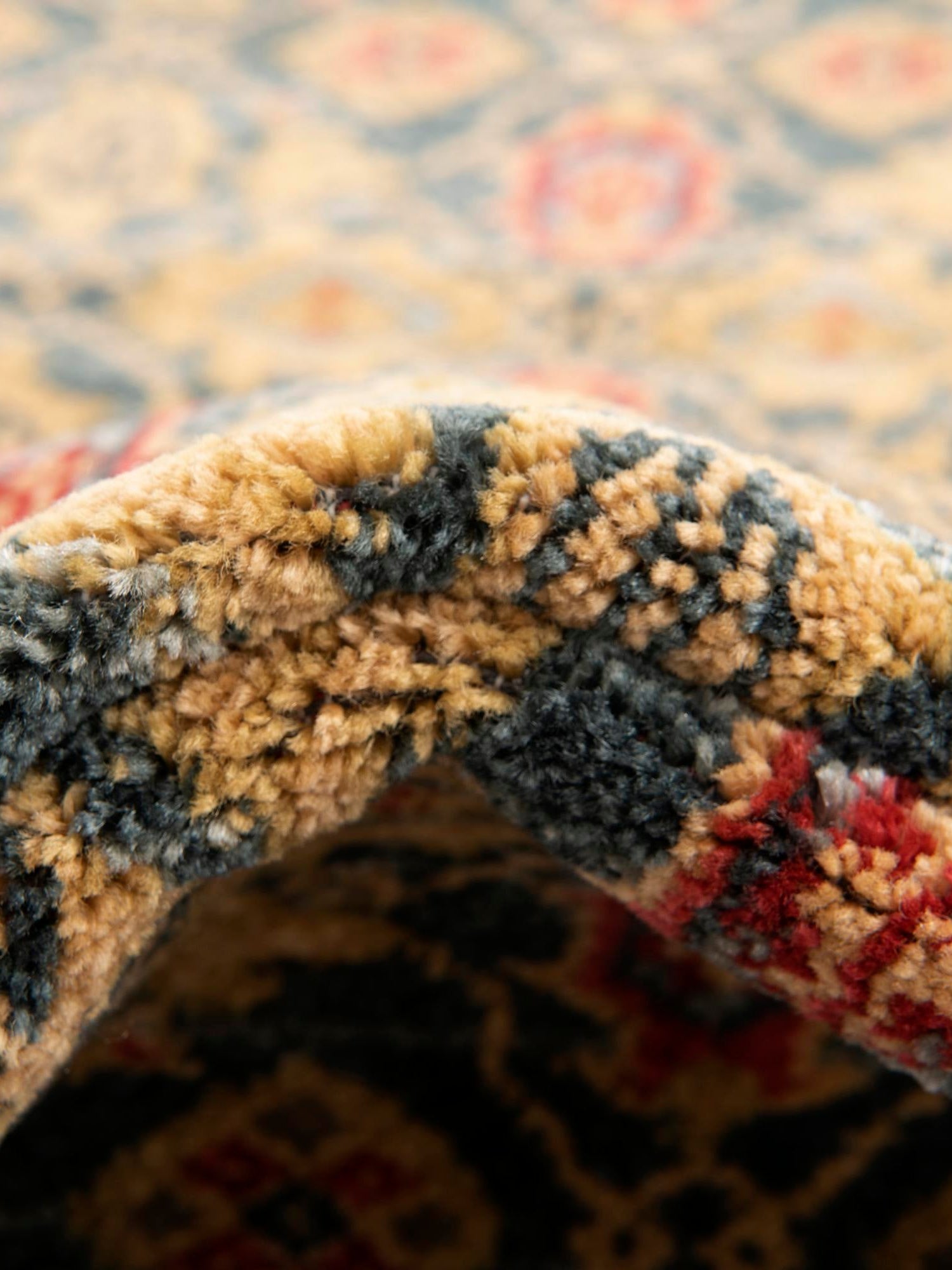 Navy Blue 8' x 8' Palace Round Area Rug