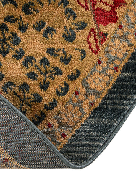 Navy Blue 6' 1 x 6' 1 Palace Round Area Rug Traditional Motif Design 100% Polypropylene Majestic Carpet for Elegant Interior Decorating for Sale at Rug Engine