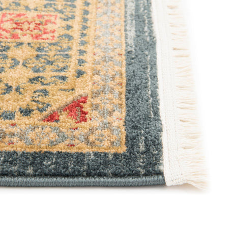 Navy Blue 10' x 11' 4 Palace Rectangle Area Rug Traditional Motif Design 100% Polypropylene Majestic Carpet for Elegant Interior Decorating for Sale at Rug Engine