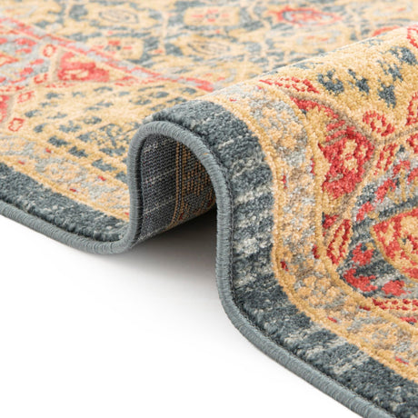 Navy Blue 2' x 3' 1 Palace Rectangle Area Rug Traditional Motif Design 100% Polypropylene Majestic Carpet for Elegant Interior Decorating for Sale at Rug Engine