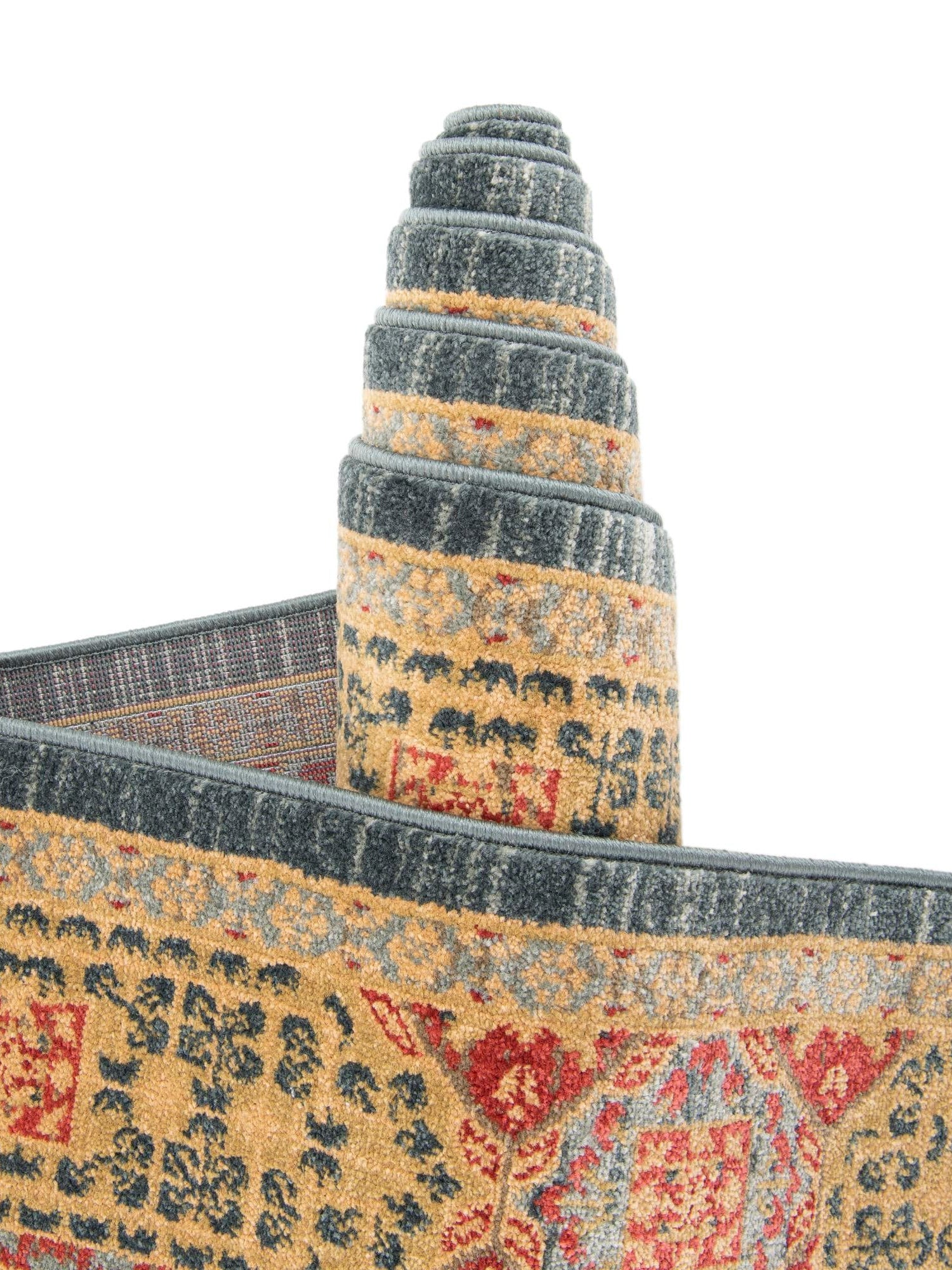 Navy Blue 5' 1 x 8' Palace Rectangle Area Rug