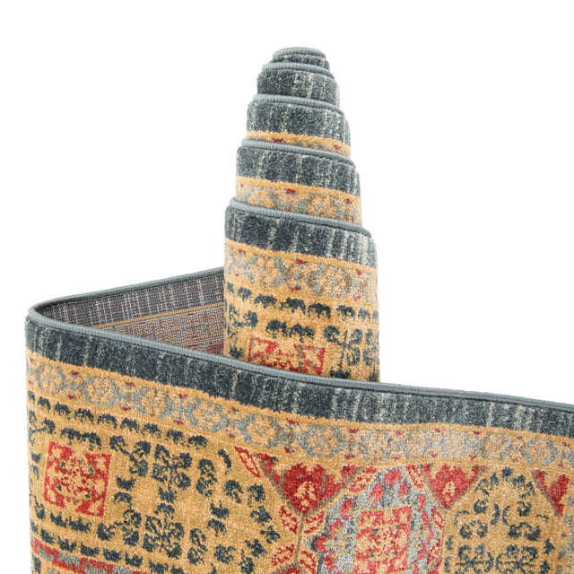 Navy Blue 5' 1 x 8' Palace Rectangle Area Rug