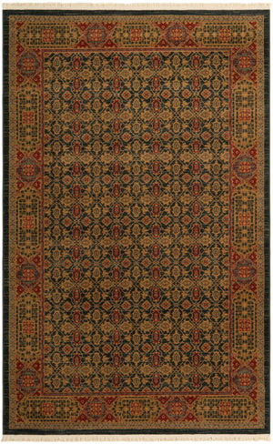 Navy Blue 5' 1 x 8' Palace Rectangle Area Rug