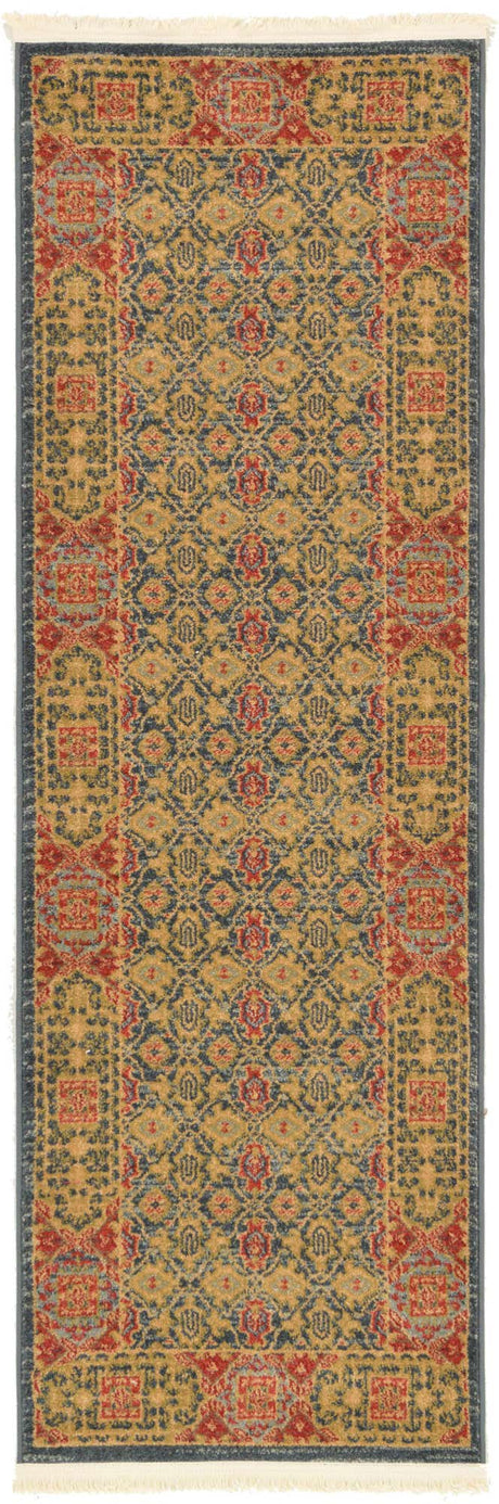 Navy Blue 2' x 6' 1 Palace Runner Area Rug