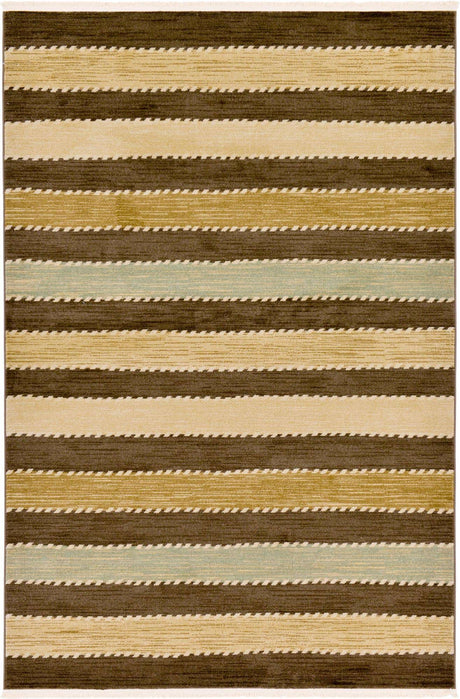 Brown 6' 1 x 9' Fars Rectangle Area Rug 100% Polypropylene Unique Traditional Carpet for Classical Living, Dining Room & Office Spaces for Sale at Rug Engine