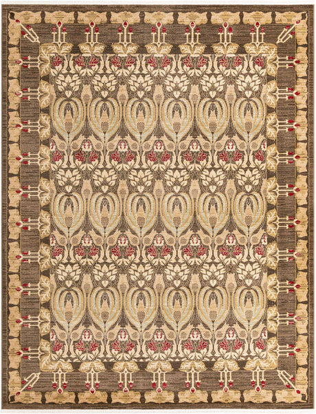 Brown 8' x 10' Edinburgh Rectangle Area Rug 100% Polypropylene Easy Clean With Cotton Backing Traditional Classic Design Carpet for Living, Dining Room, Office for Sale at Rug Engine