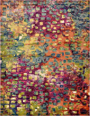Multicolor 10' x 13' 1 Jardin Rectangle Area Rug 100% Polypropylene With Cotton Backing Colorful & Vivid Modern Carpet for Home Decor for Sale at Rug Engine