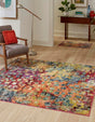 Multicolor 12' 2 x 12' 2 Jardin Square Area Rug 100% Polypropylene With Cotton Backing Colorful & Vivid Modern Carpet for Home Decor for Sale at Rug Engine