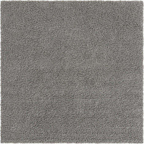 Cloud Gray 7' 10 x 7' 10 Solid Shag Square Area Rug Thick Soft Touch Fluffy & Plush Shaggy Pile