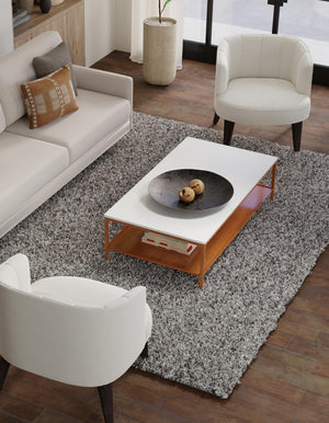 Cloud Gray 3' 3 x 5' 3 Solid Shag Rectangle Rug